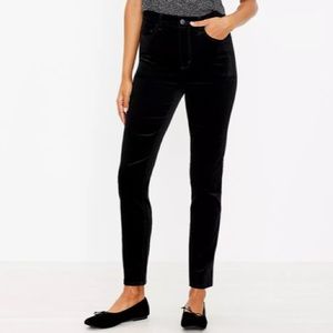 New Black Velvet Skinny High Waist Jeans